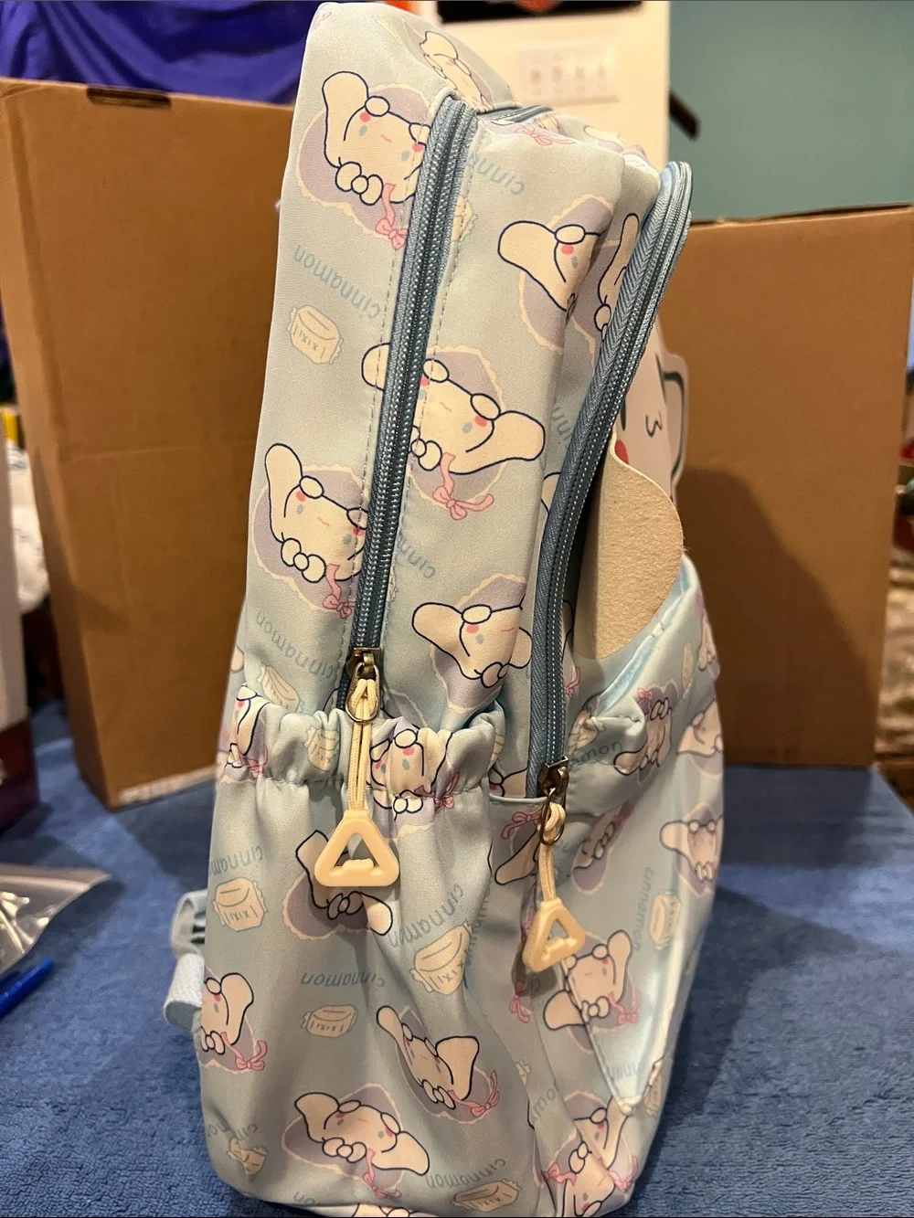Cinnamoroll Character Backpack - Light Blue with Pink Cheeks